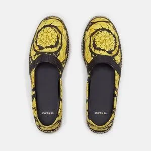 Signature gold and black Versace men’s espadrilles high in demand and for sale! Versace Men main image 3